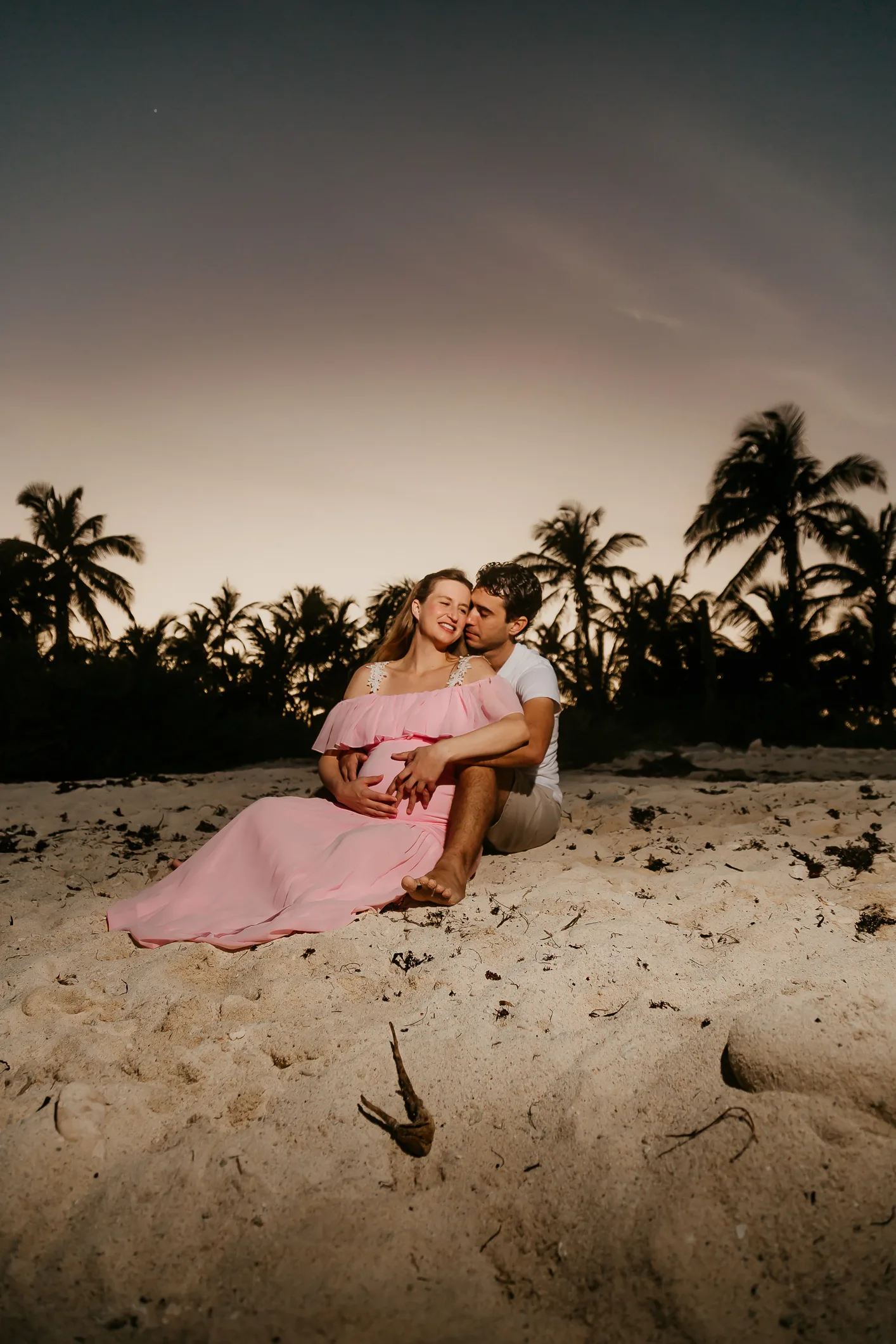 Pedida de mano y sesión de compromiso en la Riviera Maya